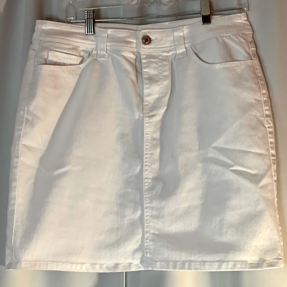 Christopher & Banks White Denim Skort